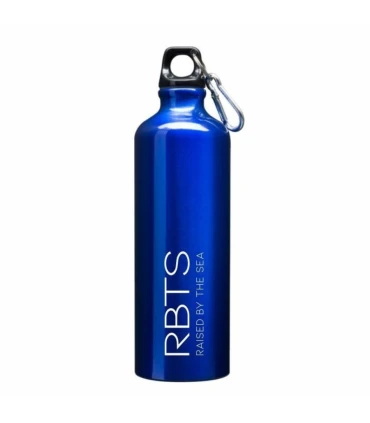 Botella Aluminio 500ml con Mosquetón Azul | Campemar