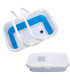 Cesta/cubo plegable con tapa y escotilla 13L 39,5x26cm