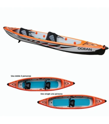 Kayak Hinchable Ocean Typhon Tandem 4.40m Dropstitch