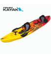 Fisher Kayak Tandem 12F-3.70m YellowOrangeRed band