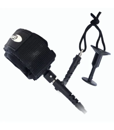 Leash Bodyboard Bíceps 4 pies 7mm Doble Swivel con Plug