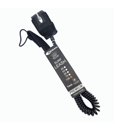 Leash Tobillo Paddle Surf 10 pies 7mm Doble Swivel