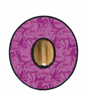 Sombrero Ocean Straw Hollow Pink Wave Adulto T58 | Protección UPF 50+