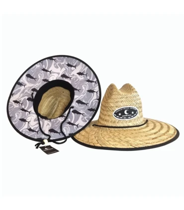 Sombrero Ocean Straw Hollow Black Wave Adulto T58 | Protección UPF 50+