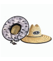 Sombrero Ocean Straw Hollow Black Wave Adulto T58