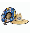 Sombrero Ocean Straw Hollow Canary Flag Adulto T58