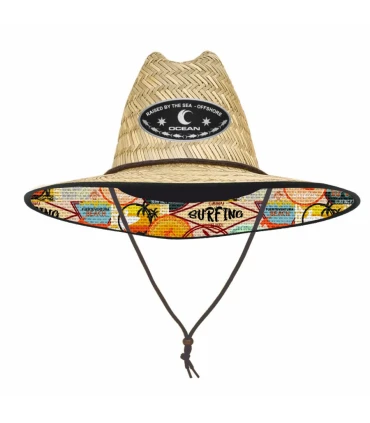 Sombrero Ocean Straw Hollow Surf Popurri Adulto T58 | Protección UPF 50+