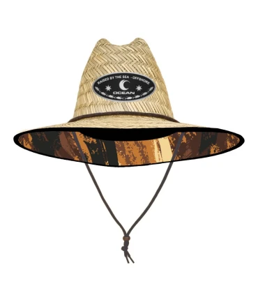 Sombrero Ocean Straw Hollow Brown Jungle Adulto T58 | Protección UPF 50+