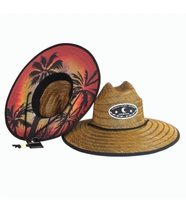 Sombrero Ocean Straw Waikiki Mat Brown Adulto T58 | Protección UPF 50+