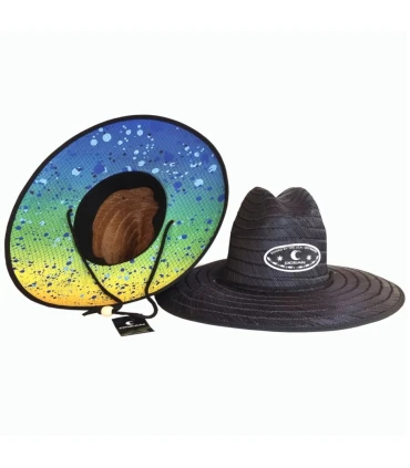 Sombrero Ocean Straw Mahi Mat Black Adulto T58 | Protección UPF 50+