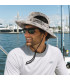 Sombrero Ocean Angler Gyotaku Stone UPF 45 Protección Solar Outdoor