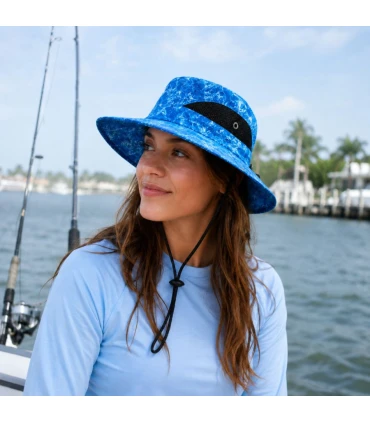Sombrero Ocean Angler Blue Wave UPF 45 Protección Solar Outdoor