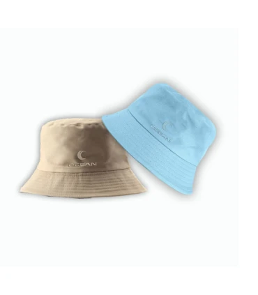Sombrero Pescador Reversible Ocean 58 Beige Azul Cielo