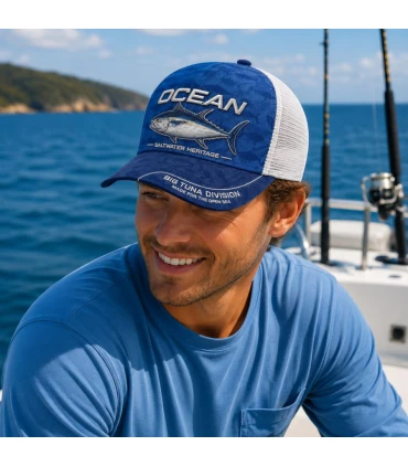 Gorra Trucker Ocean Blue Wave Transpirable Ajustable
