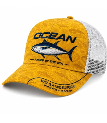Gorra Trucker Ocean Yellow Wave Transpirable Ajustable