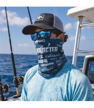 Bandana braga de cuello Ocean 25x50 Fishing Adicted Blue