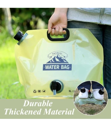 Bolsa de Agua Plegable 8L | Ahorro de Espacio para Camper y 4x4