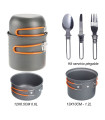 Kit vajilla camper Stone set servicio+hervidor+taza 5 piezas