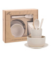 Juego vajilla 6 piezas polipropileno (PP) Beige