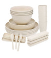 Cópia de Juego vajilla 6 piezas polipropileno (PP) Beige